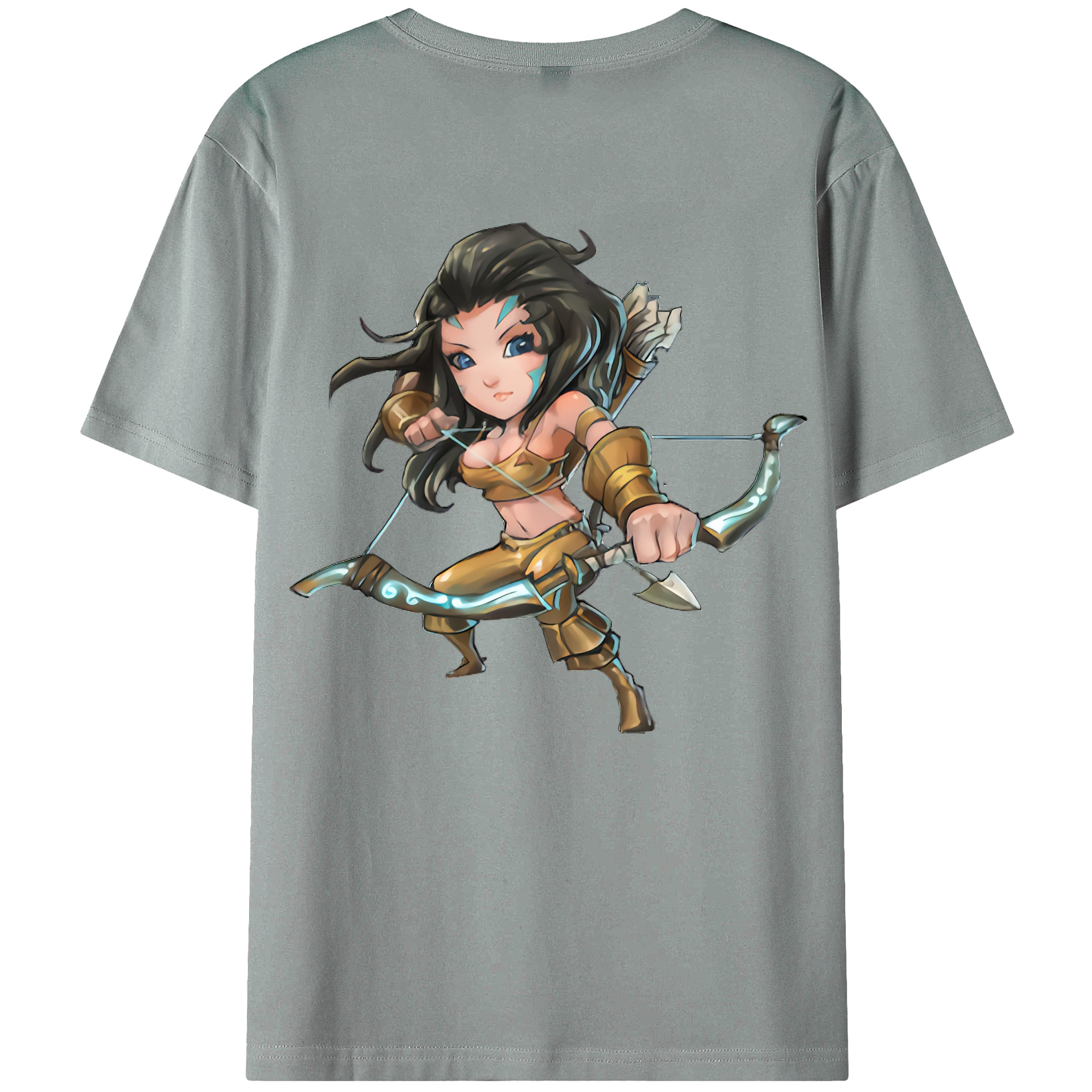 （画像用） リーグ・オブ・レジェンド League of Legends LOL 綿100％ メンズ半袖Tシャツ（バックプリント） 通気性